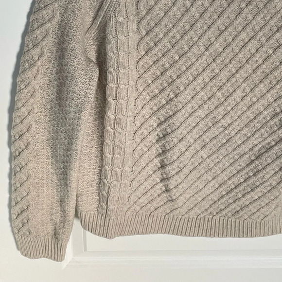 Vince Tan Yak Wool Blend Turtleneck Cable Knit Sweater - 29855 - Picture 5 of 15